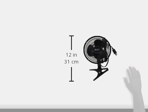 Comfort Zone 6-Inch Corded Clip-On Personal Fan – 2-Speed Quiet Desk Fan - Image 3