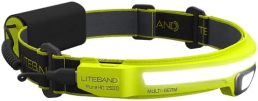 LITEBAND PRO Multi-Beam Rechargeable LED Headlamp, 2500 Lumens, 210° Wide Beam by Liteband