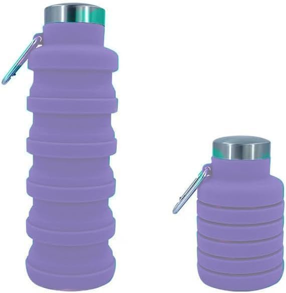 Collapsible Water Bottles 17oz, Odorless BPA-Free Silicone, Leak-Proof Foldable - Image 2