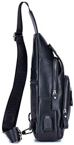 Hebetag Leather Sling Bag Casual Daypack - Image 6