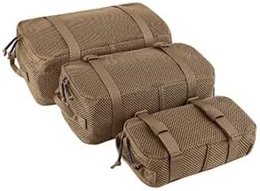 PETAC GEAR 3 PCS Tactical Modular Packing Cubes, Large Capacity Mesh Storage Bag by PetacGear