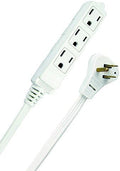 Woods Slimline Angled Flat Plug Extension Cord; Space Saving Flat Design; 3 by Woods