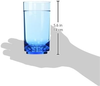 Drinique ELT-TA-BLU-4 Elite Tall Unbreakable Tritan Highball Glasses, 14 oz - Image 3