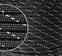 Paracord Rope, Reflective III Parachute Cord 7 Strand Core 550lb, 50ft Black - Image 2