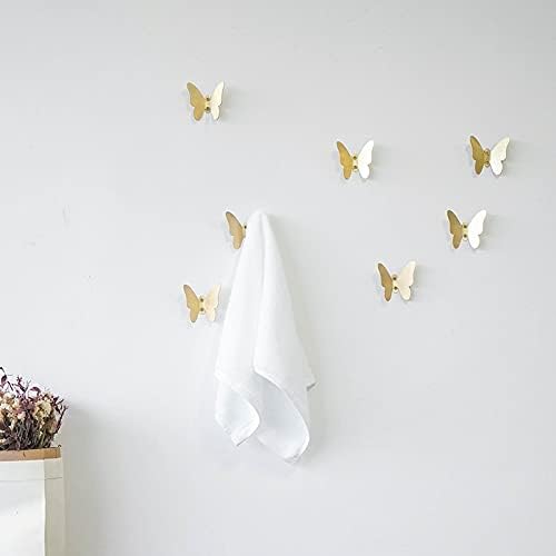 Z metnal Wall Hooks Decorative, Small Modern Gold Brass Hook, Butterfly Bath - Image 7