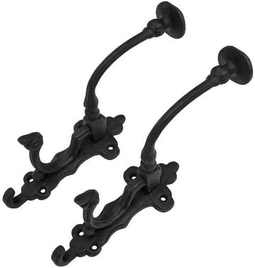 Mystic Colonial Rustic Cast Iron Wall Hooks – Heavy Duty Vintage Utility Hooks - Image 8