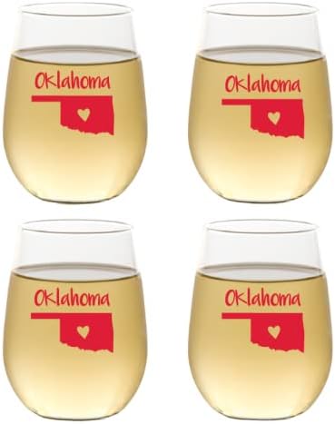 Set of 4 Shatterproof Designer 16 oz Plastic Wine Glasses MADE in the USA by Unknown