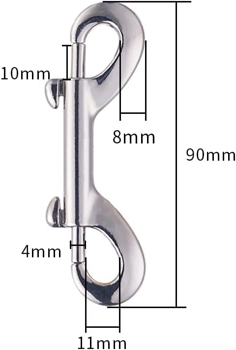 Swivel Snap Hooks, Lucky Goddness 10pcs Metal Heavy Duty Square Eye Clasp - Image 2