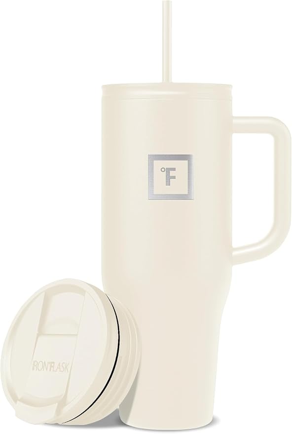 IRON °FLASK Co-Pilot Insulated Mug w/Straw & Flip Cap Lids by IronFlask