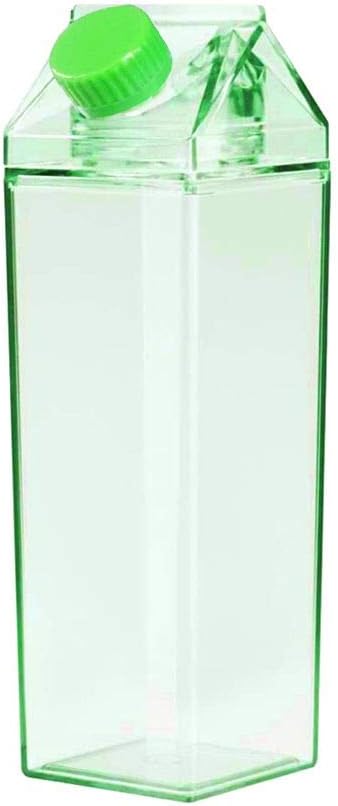 Jinberry 500ml/17Oz Cute Leakproof Green Milk Carton Water Bottle Portable by Unknown