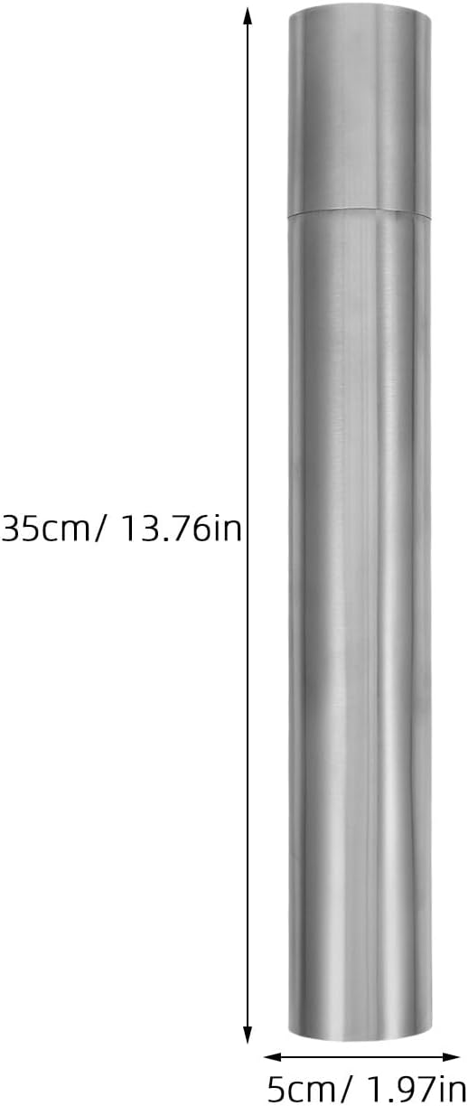 VILLCASE Stainless Steel Document Tube Birth Certificate Holder Waterproof - Image 3