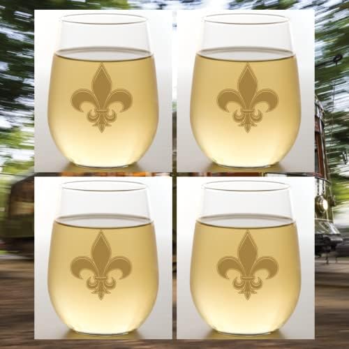 Set of 4 Shatterproof Designer 16 oz Plastic Wine Glasses MADE in the USA - Image 2