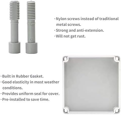 MAKERELE Watertight Outdoor Plastic Junction Box 7.87”5.90”3.94” IP67 - Image 6