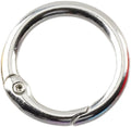 Carabiner Clip 48Pcs Silver Metal Key Ring Clip Circle Keychain Rings Bulk by KJMLDIY