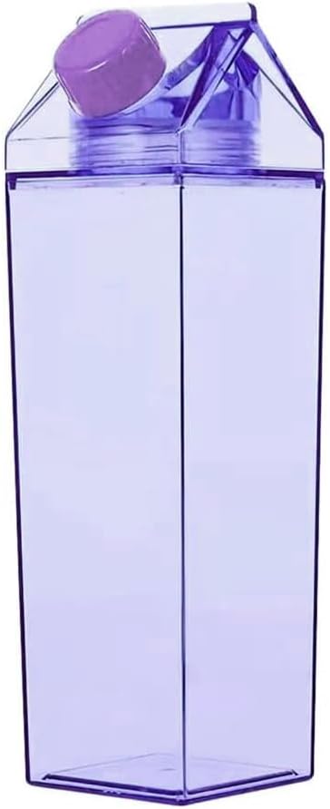 Jinberry 500ml/17oz Cute Leakproof Clear Milk Carton Water Bottle Portable by Unknown