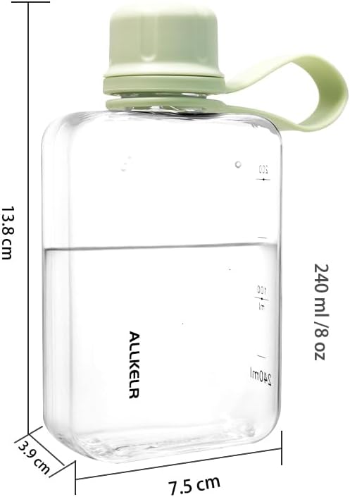 Portable Flat Water Bottle, BPA Free Reusable Tritan Plastic Travel Water - Image 6