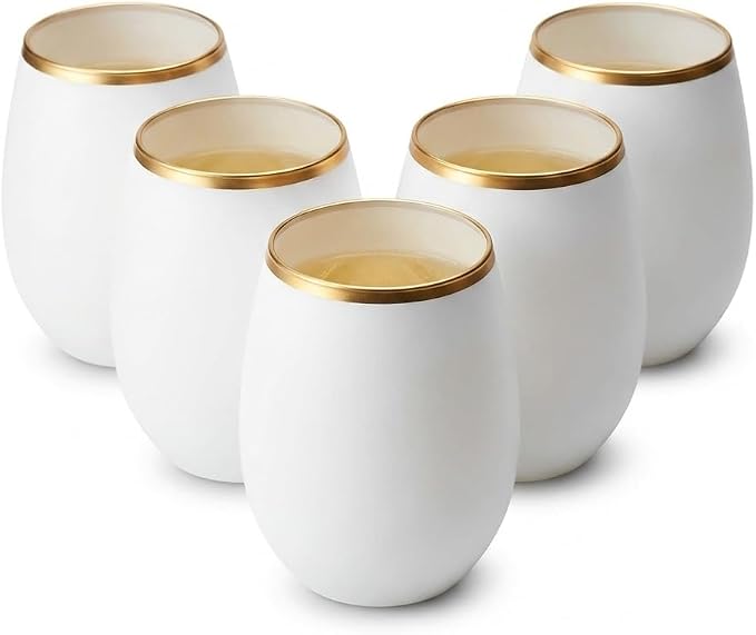 Oojami 40 count Unbreakable Stemless Plastic Wine Champagne Whiskey Glasses by Oojami