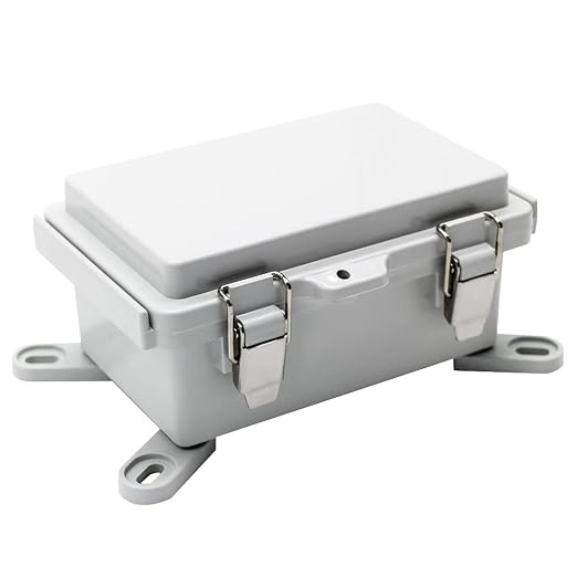 Mini Grey Watertight Junction Box Hinged Cover - Image 3