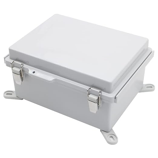Electrical Junction Box with Mounting Plate, Hinged Cover Stainless Steel - Image 3