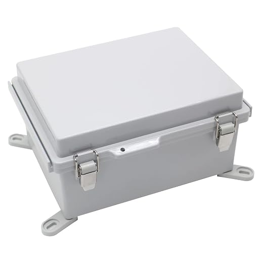Electrical Junction Box with Mounting Plate, Hinged Cover Stainless Steel - Image 4