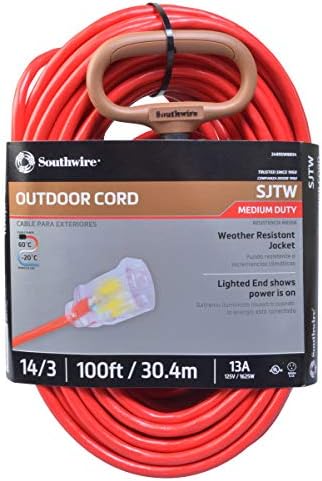 100ft SJTW 14/3 Outdoor Ext Cord W/ Lighted End - Image 2