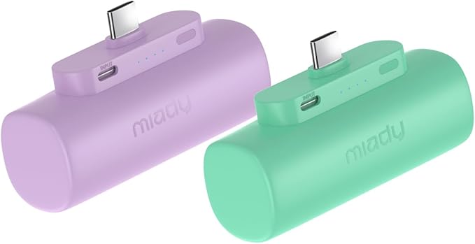 Miady 2-Pack 5000mAh Mini Portable Charger by Miady