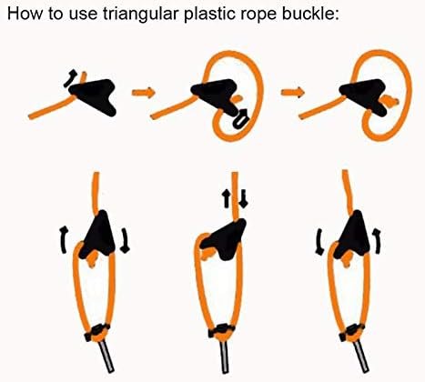 CooBigo 12Pack Ultralight Guyline Tensioners Tent Guyline Cord Rope Adjuster - Image 4
