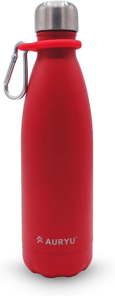 Triple-Walled Insulated Stainless Steel Water Bottle, 17oz Capacity, Keeps by AURYU