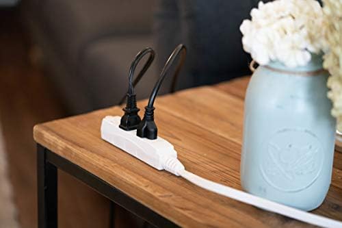 Woods SlimLine Indoor Flat Extension Cord, 8 Ft, 16 Gauge Right Angle Plug - Image 9