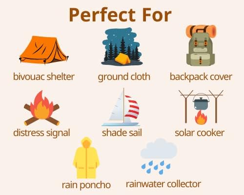 Grizzly Gear Emergency Mylar Thermal Blankets Survival Kit Camping Space Blanket - Image 5