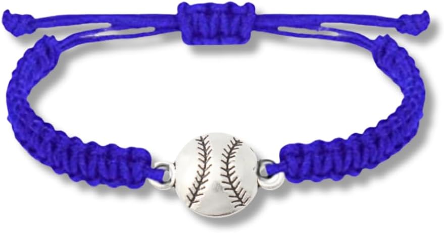 Sportybella - Baseball Bracelet, Baseball Jewelry, Adjustable Braided Baseball by Sportybella