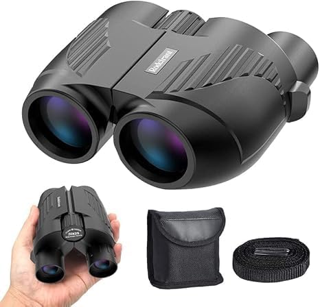 20X25 Compact Binoculars for Adults, Large Eyepiece Waterproof Binocular by Poazork