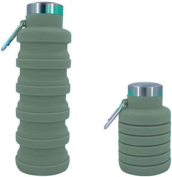 Collapsible Water Bottles 17oz, Odorless BPA-Free Silicone, Leak-Proof Foldable - Image 2