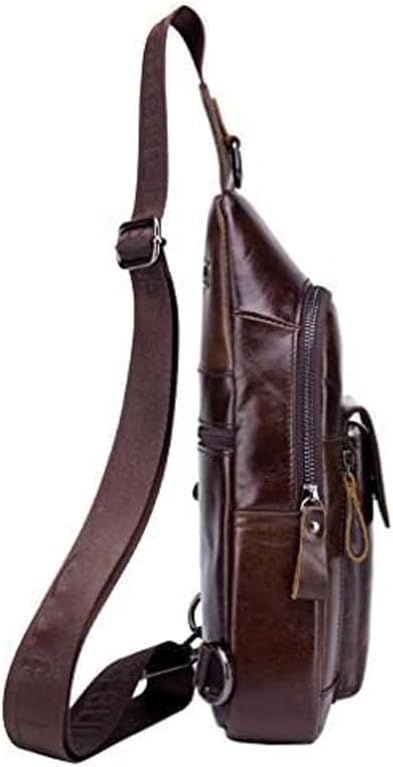 Hebetag Leather Sling Bag Hiking Daypack - Image 6