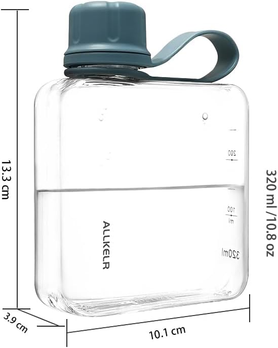 Portable Flat Water Bottle, BPA Free Reusable Tritan Plastic Travel Water - Image 6