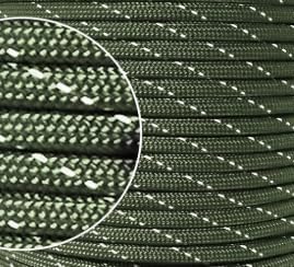 Paracord Rope, Reflective III Parachute Cord 7 Strand Core 550lb, 50ft Army - Image 3
