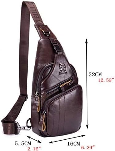 Hebetag Leather Sling Bag Crossbody Backpack - Image 2