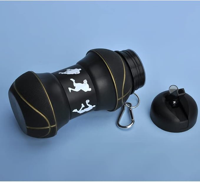 Louis Donné Silicone Collapsible Water Bottle, Toddler Water Bottle Black - Image 8