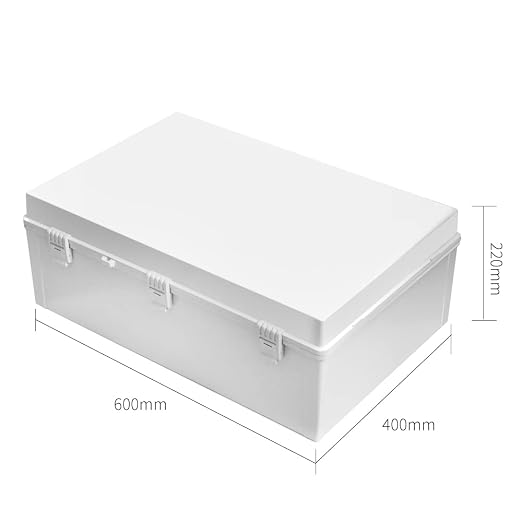 Large Electrical Junction Boxes Hinged Outdoor ABS Plastic Buckle Deep Wall - Image 2
