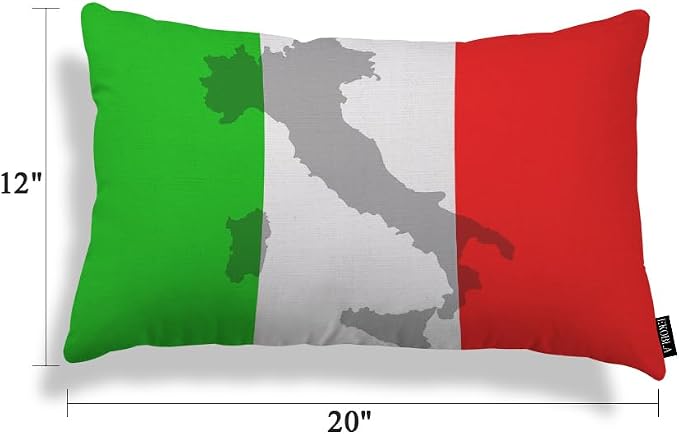 EKOBLA Decorative Cushion Cover Italian Flag Europe Country Red Green White - Image 5