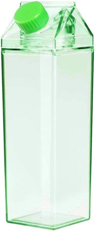 Jinberry 1000ml/34oz Cute Leakproof Clear Milk Carton Water Bottle Portable - Image 2