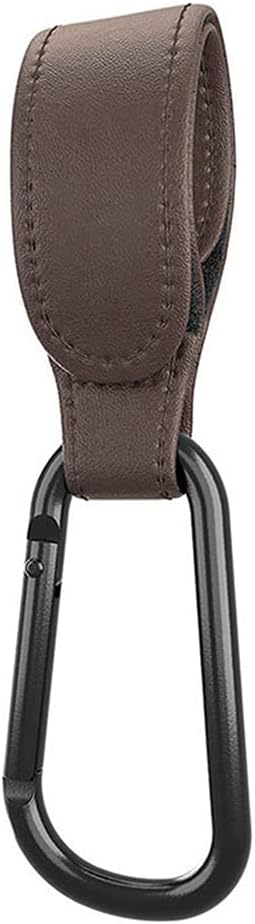 Portable Stroller Hooks Adjustable PU Leather Multi-Purpose Clip Your Purse by Unknown