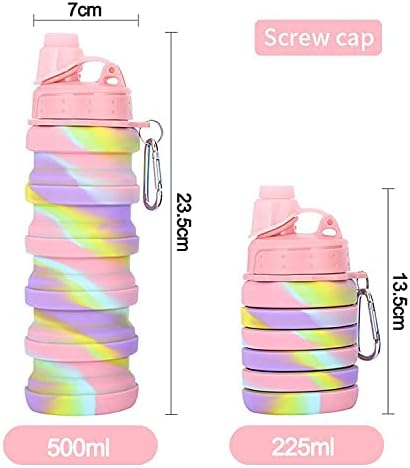 Collapsible Water Bottles 4 pack Travel Water Bottle Portable Hiking Water - Image 2