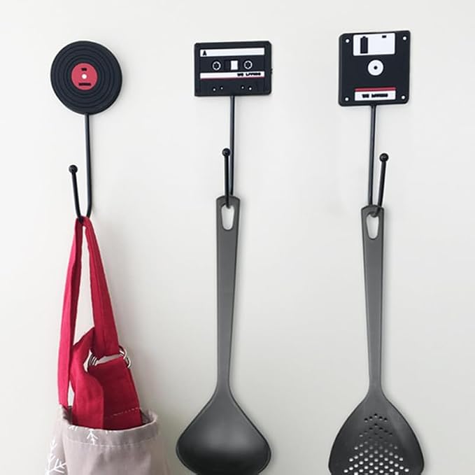 OUNONA 3Pcs Retro Household Hooks Set Multi-Purpose Wall Hanging Hooks - Image 4