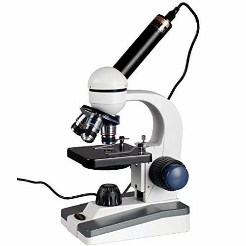 AmScope - 40X-1000X Compound Monocular Student Microscope Set + Slide - Image 2