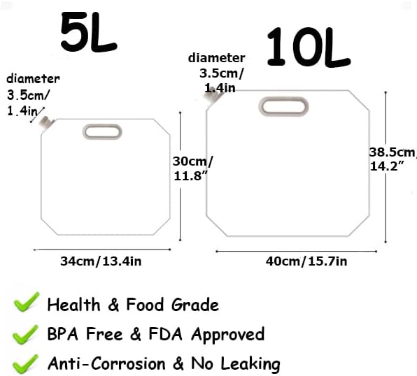 SUPANT Collapsible Emergency Water Jug Container Bag, BPA Free Plastic Water - Image 5