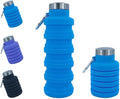Collapsible Water Bottles 24oz, Odorless BPA-Free Silicone, Leak-Proof Foldable by VadoWorld