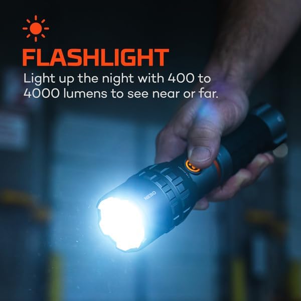 NEBO SLYDE King 4K Work Flashlight | 4000 Lumens, 7 Light Modes, Magnetic Base - Image 2