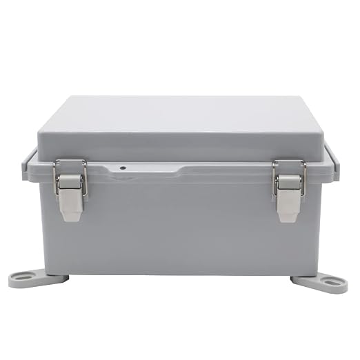 Electrical Junction Box with Mounting Plate, Hinged Cover Stainless Steel - Image 5