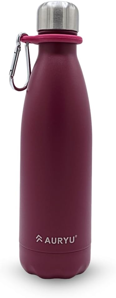 Triple-Walled Insulated Stainless Steel Water Bottle, Keeps Drinks Cold by AURYU